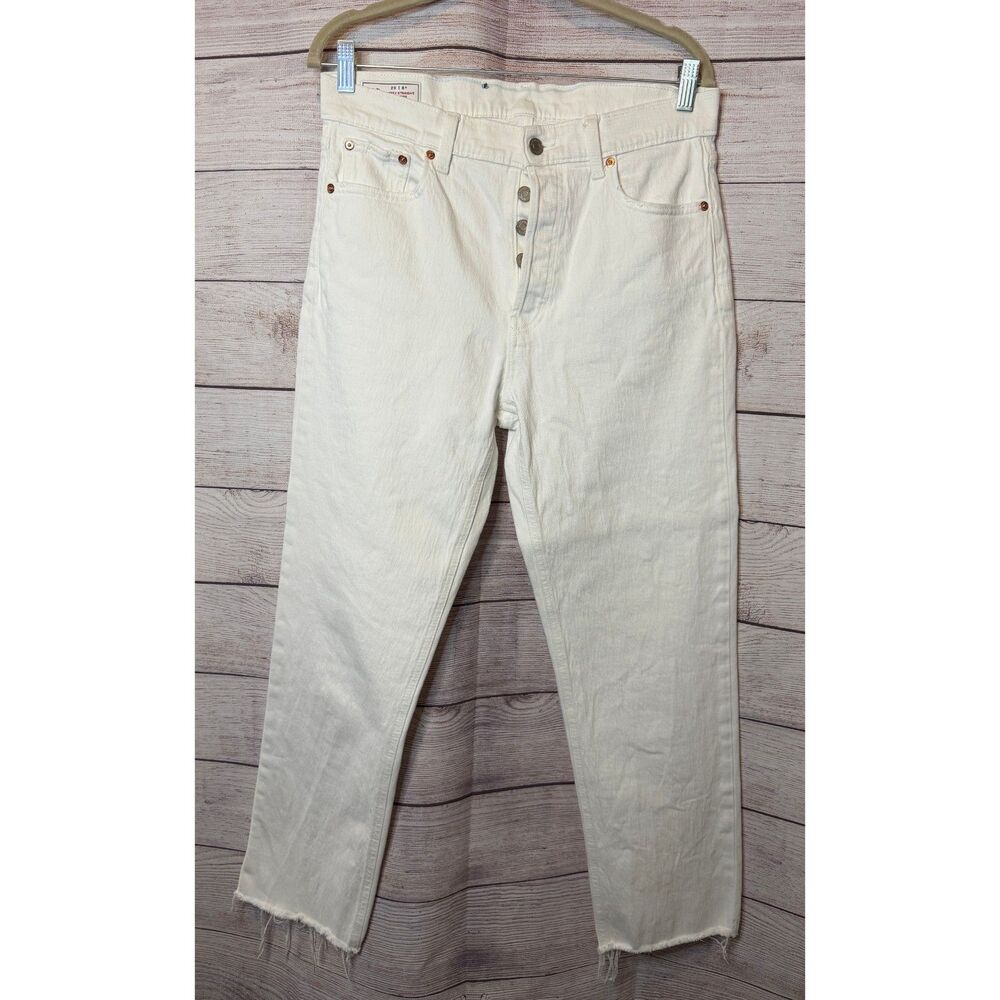 GAP White Cheeky Straight High Rise Jeans - Size 29 | 8R